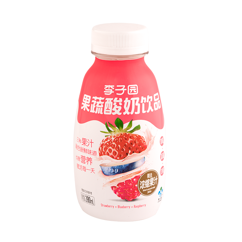 果蔬酸奶饮品，单瓶净含量280ml