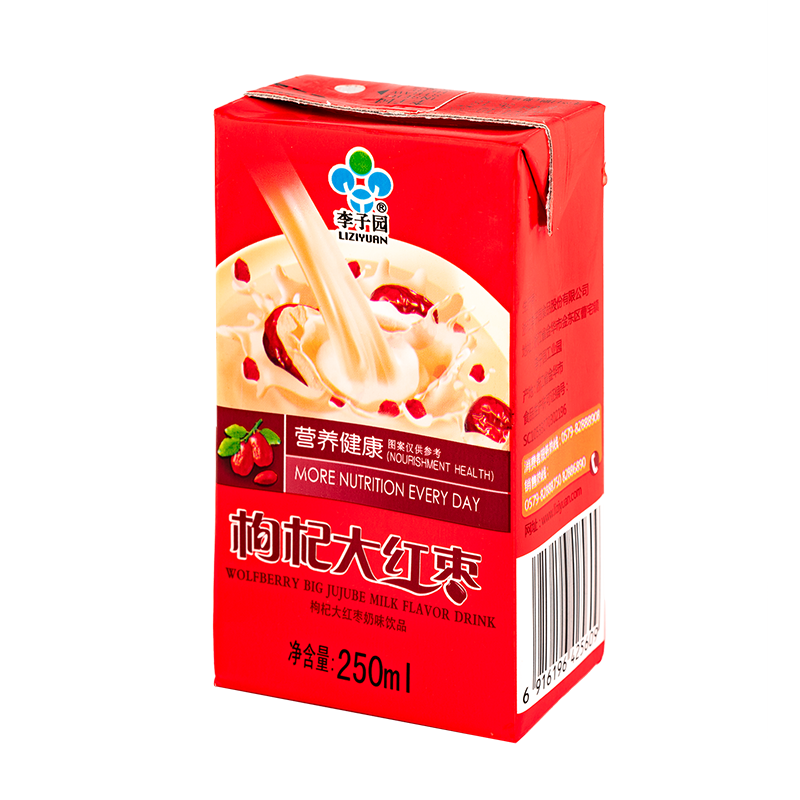 枸杞大红枣奶味饮品，单盒净含量250ml