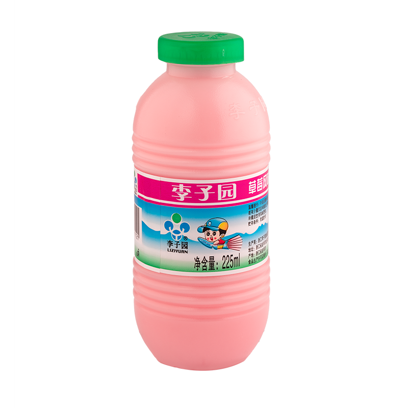 草莓风味乳饮料，单瓶净含量225ml